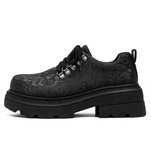 Chaussures à lacets <span class=keywords><strong>en</strong></span> <span class=keywords><strong>cuir</strong></span> pour hommes augmentant la taille, style britannique décontracté, Derby unique, tendance automne-hiver 2025 - Product Image 6