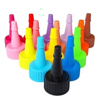 Tapones Yorker para Botellas de Tinta y Pintura con Boquilla Larga de 20mm 24mm 28mm 38mm, Colores Personalizados, para Pegamento y Pasta