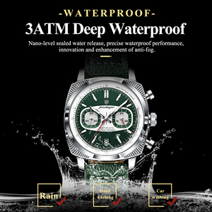 <span class=keywords><strong>Reloj</strong></span> de Cuarzo Poedagar 838 para Hombre, Correa de Cuero de Lujo, Cuadrado, Multifuncional, Cronógrafo, Luminoso e Impermeable - Product Image 2