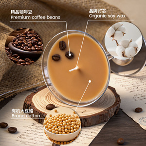 Cylindre de cire de soja artisanale premium, parfum café glacé américain, biodégradable et non toxique - Product Image 2