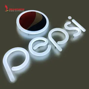 BRANDNEWSIGN Manufacturer Customized Company Logo 3d Lighting Acrylic Led neon Letter Sign For Business Outdoor Sign