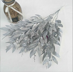 Vente chaude feuilles de saule artificielles dorées branches à vendre - Product Image 2