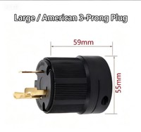 Prise de générateur américaine NEMA L6-30P 30A 250V à verrouillage par torsion, 2 broches en cuivre pur, 1 broche en fer, anti-déchirure, pièces de rechange pour générateur à essence