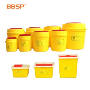 Square Plastic Medical Disposable Sharps Container Sharps Box Medical Disposal Bins