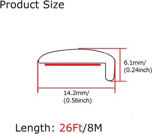 5 फीट कार ट्रक एंटी स्क्रैच फेंडर फ्लेयर्स आर्क व्हील आईब्रो होंठ रक्षक रबर मोल्डिंग ट्रिम सील पट्टी - Product Image 2