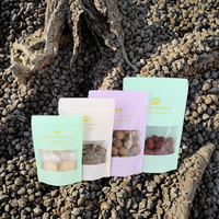 Pochette debout en plastique PE refermable avec fermeture éclair pour emballage de biscuits aux fruits secs Doypack étanche à l'humidité avec fenêtre
