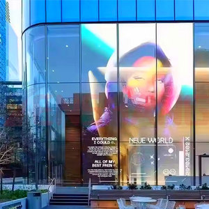 Kaca Film LED kristal P6 P8 berperekat lembut fleksibel ultratipis untuk tampilan tanda Digital tampilan LED jendela - Product Image 1