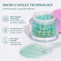 Crème réparatrice apaisante en capsules pour peaux sensibles, apaise et répare les dommages du soleil, soin de la barrière cutanée, hydratant pour le visage