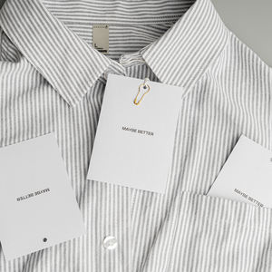 Etiqueta colgante personalizada Logo Mate Estampado en caliente Etiquetas colgantes de lujo Etiquetas de ropa Tarjeta de visita Etiquetas de ropa de columpio - Product Image 2