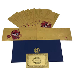 Billete <span class=keywords><strong>de</strong></span> 100 Yuanes del Zodiaco Chino Dragón, Colección Personalizada, Billete <span class=keywords><strong>de</strong></span> Dibujos Animados con Lámina <span class=keywords><strong>de</strong></span> Oro <span class=keywords><strong>de</strong></span> 24k - Product Image 4