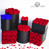 Coffret Cadeau de Roses Éternelles de Luxe Personnalisé en Gros – Ensemble de Bouquets de Fleurs Immortelles pour la Saint-Valentin, la Fête des Mères, les Anniversaires