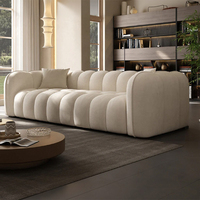 Ensemble de canapés d'hôtel de luxe italiens 1-4 places, tissu de haute qualité, garnissage en éponge haute résilience, design moderne pour appartement et villa