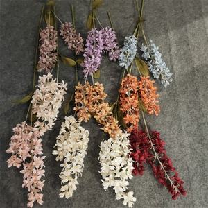 Flor de Jacinto <span class=keywords><strong>Orientalis</strong></span> de Seda Artificial Realista Hecha a Mano, 2 Tenedores para Decoración del Hogar, Boda y Navidad, Novedad de 2017 - Product Image 3