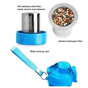 Plastic Alkaline Water <b>Bottle</b> Filter Rich Healthy and Anti Aging <b>Flask</b> Drink Minerals Water Tritan Negative Ion Water <b>Bottle</b> - Product Image 5