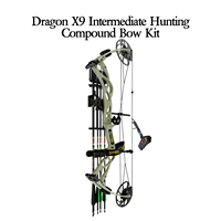 Kit d'arc à poulies de chasse Sanlida Dragon X9 - Réglable de 0 à 70 LBS, longueur de tir de 18 à 31 pouces, prêt à être expédié