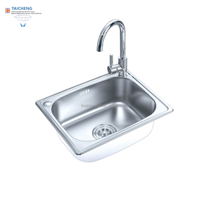 Évier de cuisine rectangulaire encastré <span class=keywords><strong>à</strong></span> cuve unique 500x400mm avec accessoires et finition satinée - Product Image 6