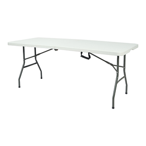 Portable Folding <b>Table</b> 6ft White Rectangular <b>Plastic</b> Outdoor Furniture <b>Foldable</b> Catering Dining Camping Folding <b>Tables</b> HT-635A2 - Product Image 3