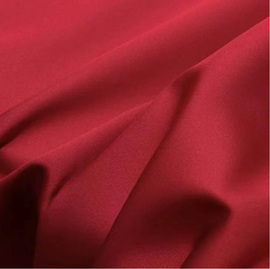 Fournisseur direct d'usine de tissu en twill de soie et de laine naturelle, <span class=keywords><strong>35</strong></span> momme, 140 de largeur, soie rouge et twill de laine. - Product Image 2