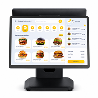 Caisse enregistreuse tout-en-un ultra-fine de 15,6 pouces avec écran tactile capacitif Windows 11, système POS NFC pour la commande en restaurant
