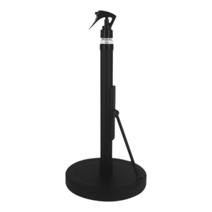 Distributeur de papier essuie-tout autoportant moderne 2-en-1 en acier inoxydable antidérapant argent/noir avec support et flacon pulvérisateur pour comptoir de cuisine - Product Image 1