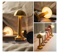 Lampe de Table LED Rechargeable Tactile en Forme de Champignon, Style Nordique, pour Restaurant et Chambre à Coucher, Vente en Gros Usine, Veilleuse à Intensité Réglable