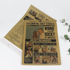 Estilo de periódico personalizado divertido único 15 16 40th Anuario conmemorativo Tarjeta de cumpleaños para invitación de regalo de Año Nuevo - Product Image 5