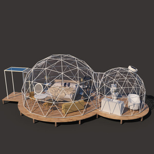 <b>Igloo</b> <b>Dome</b> Prefab Bubble House Hemispherical Aviation Aluminum Modern Design Hotel Use Professional Installation Required - Product Image 2