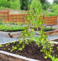 Treillis de support pour plantes de jardin, cage à tomates en métal pour légumes grimpants, piquets de soutien verticaux pour la culture des concombres, des haricots et des végétaux rampants