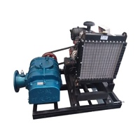 Souffleur industriel à lobes triples RSR-200 à double réservoir d'huile et refroidissement par air, avec moteur diesel, pour l'aération des bassins piscicoles et l'aquaculture