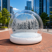 Globe de neige gonflable géant, décoration de maison à bulles de Noël, sphère de 3 m, imperméable, durable, décoration de Noël gonflable, Père Noël