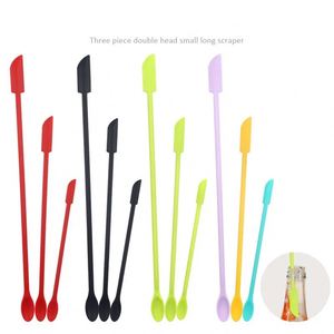 Non-Stick Silicone Luxury Heat Resistant Silicon Custom Kitchen Cosmetic Bottle Jam Jar Double-head Scraper Mini Spatula Set - Product Image 1