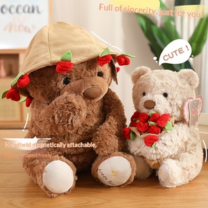 Ours en peluche parfumé Rose Variété, Poupée ours en peluche fleur, Cadeau d'anniversaire 520 pour la Saint-Valentin Qixi - Product Image 2