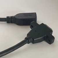 Cable de Extensión USB 3.0 Hembra a Hembra de 30CM, PVC, 3A/5A, Carga Rápida, Conductor de Cobre Puro, Blindaje de Aleación de Aluminio