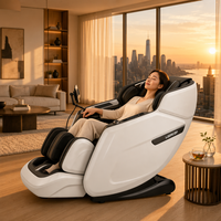 LEERCON Fauteuil de massage 4D AI à double cœur de précision, simulation humaine, zéro gravité, balayage biométrique complet du corps, bien-être commercial, tarif payé