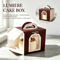 Cajas de Embalaje con Impresión Personalizada de Alta Calidad, Cajas de Regalo de Papel para Repostería, Cajas para Dulces y Pasteles con Ventana y Asa