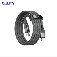 Câble USB-C vers USB-C GULFY 60W PD à charge rapide, 1M, tressé en nylon, pour iPhone 17/16/15 et téléphones Android, synchronisation de données 480 Mbps