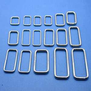 Hebilla cuadrada metálica para bolsos, accesorios de ropa, hebilla de anillo de conexión duradera para correas, marco de cincha de dos posiciones - Product Image 3