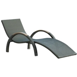 Chaise longue en rotin moderne et <span class=keywords><strong>simple</strong></span> avec cadre en métal pour piscine, plage, jardin - Product Image 5