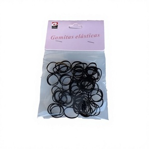 Elastici per Capelli Mnj in Tinta Unita, 12 Pezzi, Elastici Neri da 2mm, Stile Semplice per Uso Quotidiano e Styling Femminile - Product Image 2