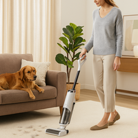 Aspirateur portable vertical à forte aspiration avec écran LED, nettoyage humide et sec, auto-nettoyant, moteur sans balais 200W pour tapis et usage domestique