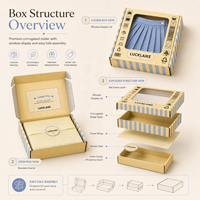 Boîtes d'expédition personnalisées en carton FSC pour abonnements de soins de la peau, avec fenêtre et logo