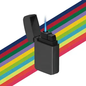 Briquet à gaz classique Compact Jet Flame sur mesure en gros Nouveauté Design sans gaz