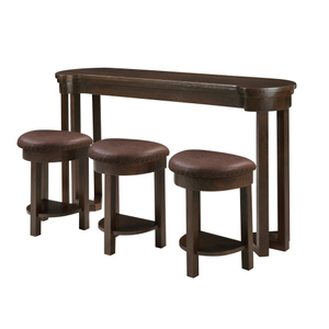 Modern 4-Piece <b>Bar</b> <b>Table</b> Set 3 PU Upholstered <b>Stools</b> Solid Wood Counter Height Dining <b>Table</b> for Hotel Home Use Eco-Friendly - Product Image 6