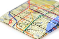 Cartera Minimalista de PU Plegable Personalizada con Cierre de Papel Tyvek Impermeable y Lavable para Hombre, con Bolsillo Frontal y Mapa de Metro Ligero