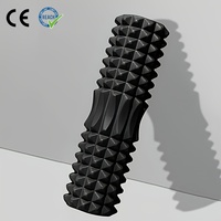 VIGFIT Rodillo de Espuma de Corcho para Yoga con Diseño de Dientes de Lobo, Rodillo de Masaje para Yoga, Rodillo de Yoga para Relajación Muscular en el Gimnasio