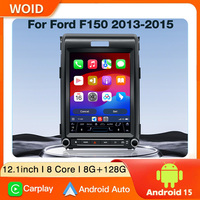 Autoradio multimédia avec écran tactile vertical Tesla Android 15 de 12,1 pouces, lecteur vidéo, navigation GPS pour Ford F150 Raptor