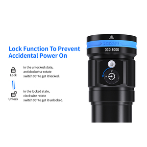 XTAR D30 sualtı fotoğrafçı<span class=keywords><strong>l</strong></span>ığı ışık el feneri yüksek güç çok fonksiyonlu 6000 <span class=keywords><strong>l</strong></span>ümen meşale ışık sualtı dalış el feneri - Product Image 3