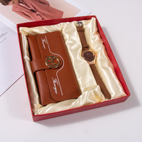 Set Jam Tangan dan Dompet Wanita Mewah untuk Hari Valentine dan Hari Ibu, Logo Dapat Disesuaikan, Hadiah Suvenir Lintas Negara, Merek OEM