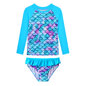 Conjuntos de Trajes de Baño de Manga Larga para Niños, Protección Solar, Trajes de Baño Coloridos para Niños, Ropa de Playa - Product Image 4