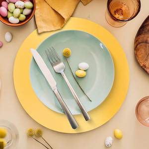 Hot Selling Luxury Disposable 13 Inch Round Paper <strong>Placemats</strong> with <strong>Mirrored</strong> and Glitter Design for Wedding Dinner Parties - Product Image 1
